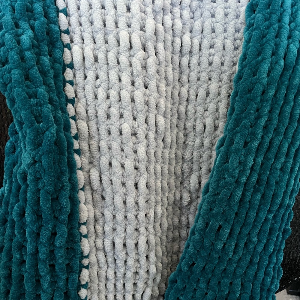 Chenille lap blanket